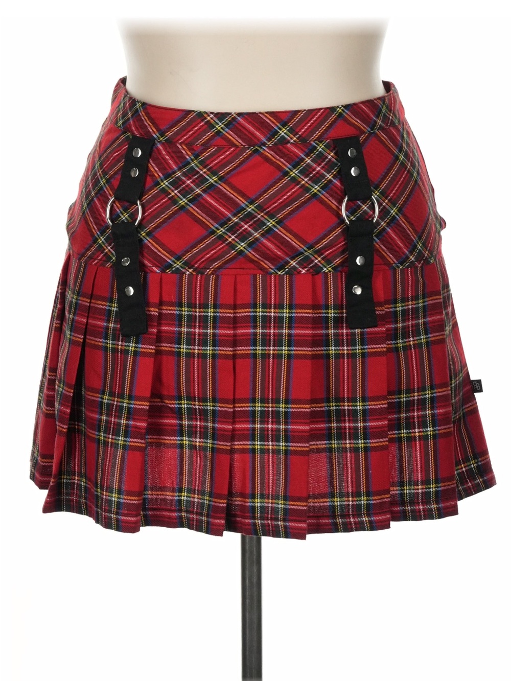 Royal Bones By Tripp Red Plaid Skirt